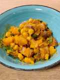 Calabaza revolcona con garbanzos