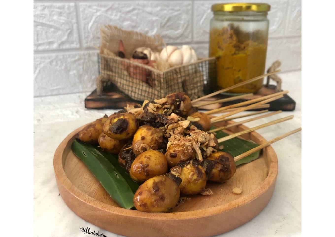 334. Sate Telur Puyuh Goreng Angkringan