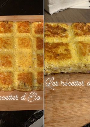 Une photo de Omelette aux lardons cuisson au four