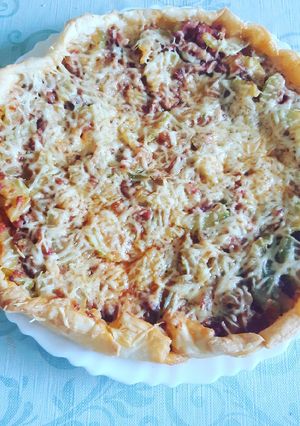 Une photo de Tarte courgettes bolognaises