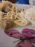 Pavo cremoso con champiñones y vino blanco