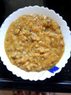 கத்திரிக்காய் பொரிச்ச குழம்பு(kathirikkai poriccha kulambu recipe in tamil) செய்முறை முக்கிய புகைப்படம்