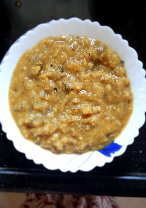 கத்திரிக்காய் பொரிச்ச குழம்பு(kathirikkai poriccha kulambu recipe in tamil) செய்முறை முக்கிய புகைப்படம்