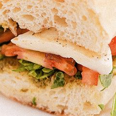 A picture of Tomato Caprese Ciabatta Sandwich 🥪.