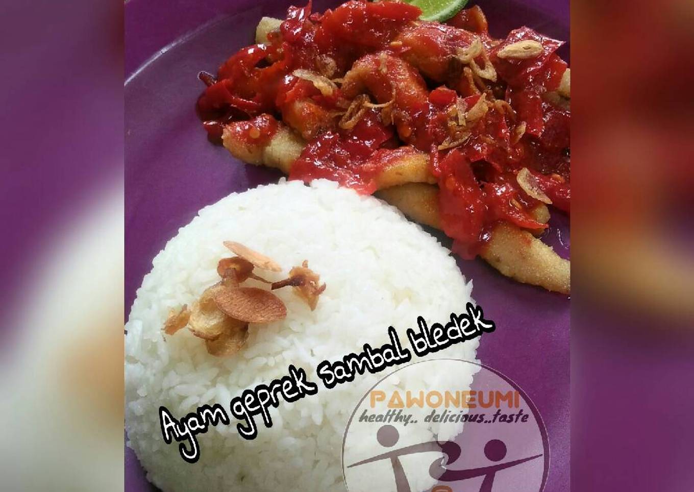 Ayam geprek sambal bledhek