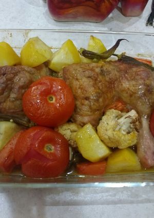 عکسی از دستور ران مرغ بریانی