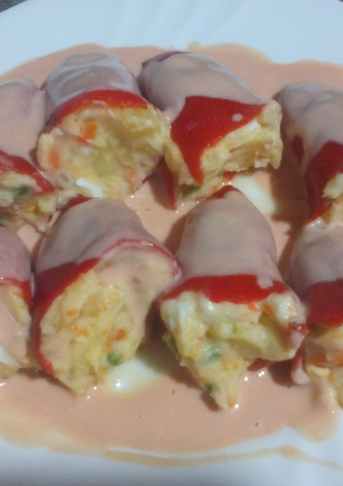 Una foto de Pimientos de piquillo rellenos de ensaladilla