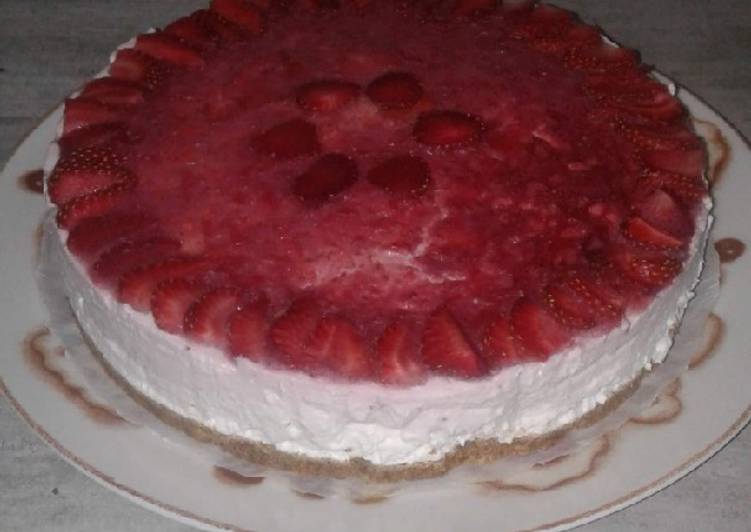 Cheesecake mascarpone panna e fragole 🍓