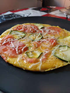 Una foto de 🥚 Frittata de calabacín y tomate