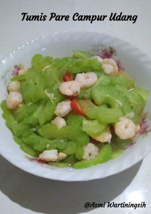 Foto resep Tumis Pare Campur Udang