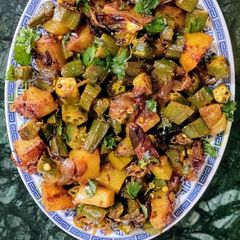 A picture of Bhindi or Okra Masala Fry.