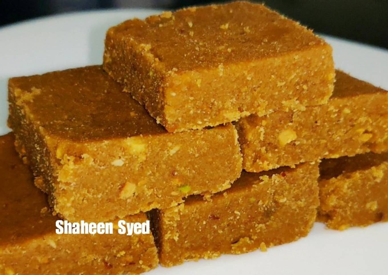 Gud papdi (wheat jaggery dry fruit barfi)