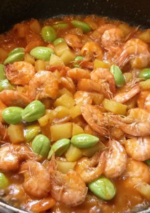 Foto resep Sambal goreng udang pete kentang