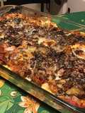 Roulés de lasagnes aux moules, algues, crème et parmesan