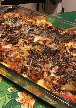 Une photo de Roulés de lasagnes aux moules, algues, crème et parmesan