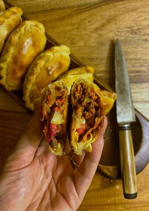 A picture of Argentinian Beef Empanadas.
