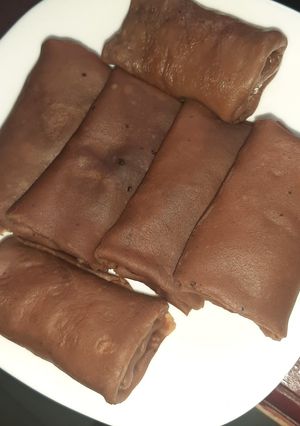 Foto resep Dadar Gulung Coklat Isi Vla