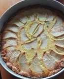 Tarta de ricotta, pasas y manzanas