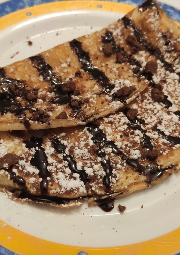 Una foto de Crepes con chocolate