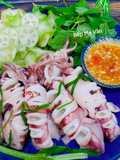 Mực Hấp Chấm Mắm Gừng