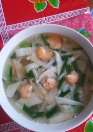 Hình của món Canh măng nấu tôm.