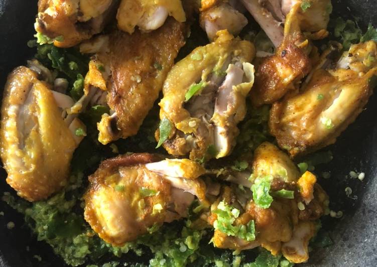 Resep Sayap ayam geprek cabe ijo Anti Gagal