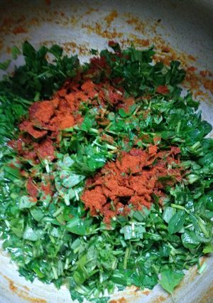 A picture of Methi ki sabzi.