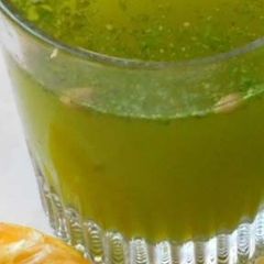 A picture of Spinach plus Amla juice for healthy Glowing Skin and Hair.