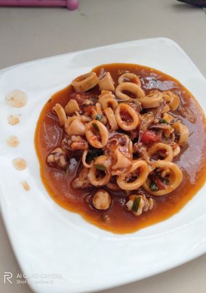 Foto resep Cumi-cumi saos tiram pedas🦑🌶️