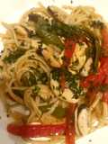 Linguine con cozze e friggitelli