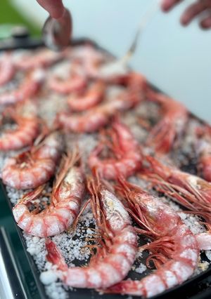 Una foto de Gamba roja a la plancha