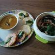 Rava idli and groundnut chutney