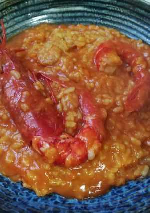 Una foto de Arroz meloso con carabineros 🦐