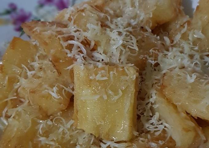 Resep Singkong goreng keju Anti Gagal
