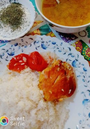 عکسی از دستور ته انداز مرغ یا ارمنی پلو😋😋😋