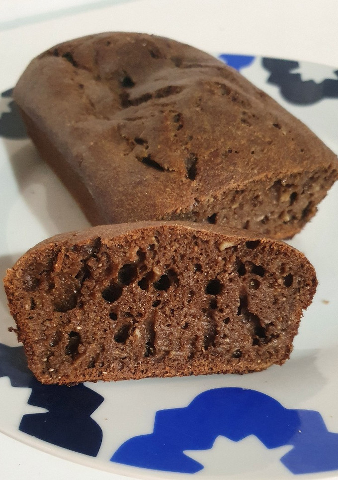 Una foto de Budín integral de banana y algarroba sin azúcar