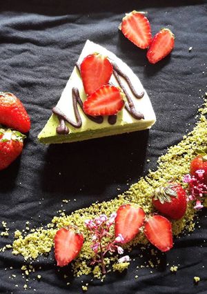 Hình của món Matcha moussecake.