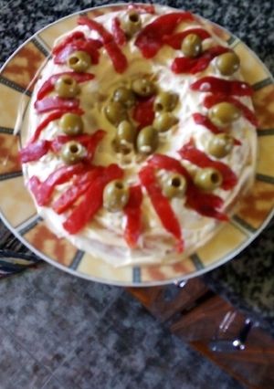 Foto principal de Pastel de atún y pimientos en microondas fácil