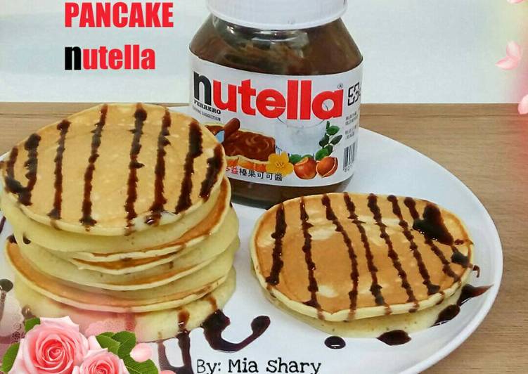 Cara membuat PANCAKE nutella , Sempurna