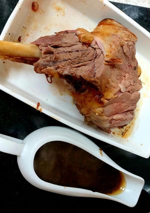 A picture of My Roast Lamb and Minted Gravy 🥰.