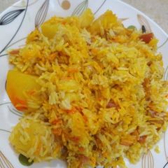 A picture of Aloo chawal.