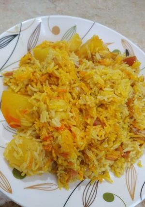 A picture of Aloo chawal.