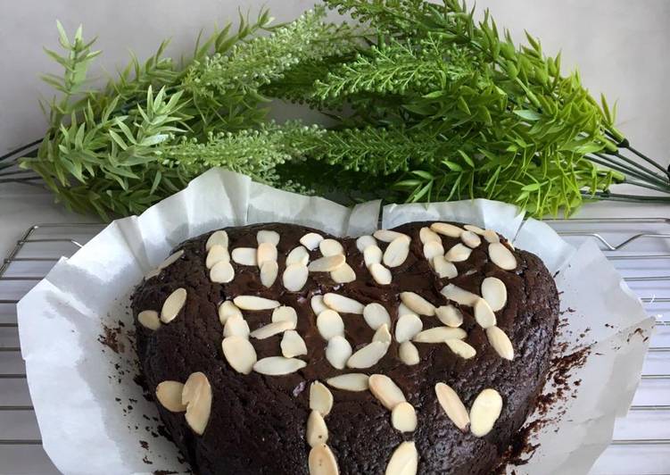 makanan Fudgy Brownies Bday Cake Jadi, Sempurna