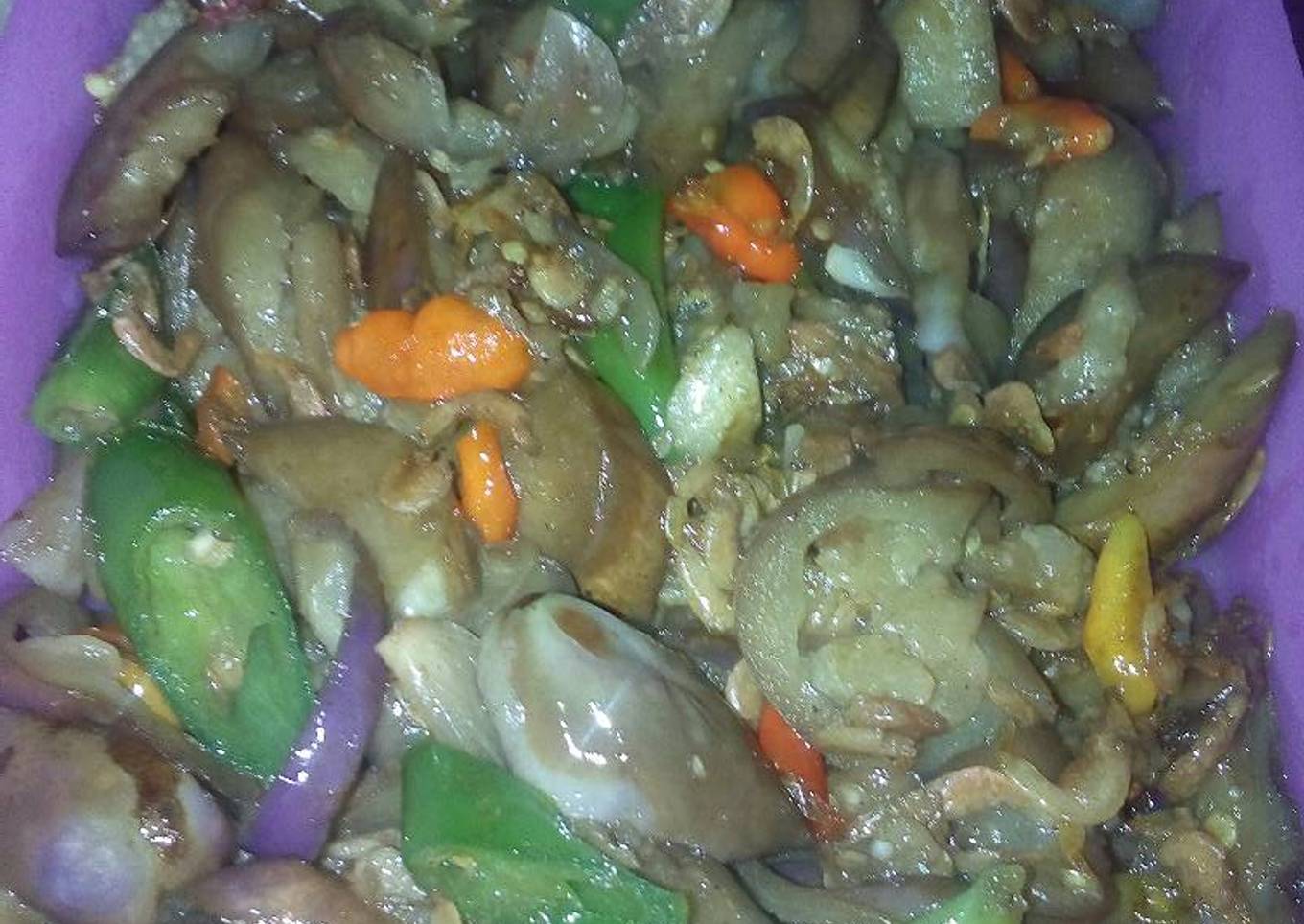 Oseng terong udang rebon