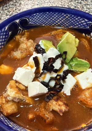 Una foto de Sopa azteca