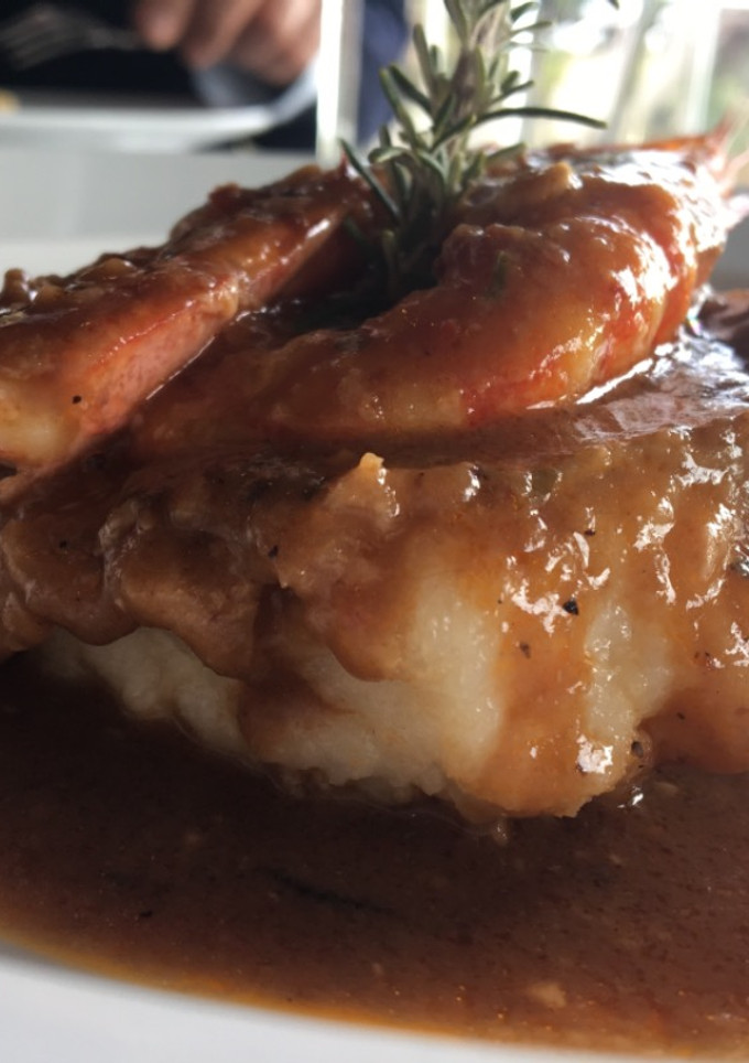 Una foto de Merluza en salsa de gambas 🦐