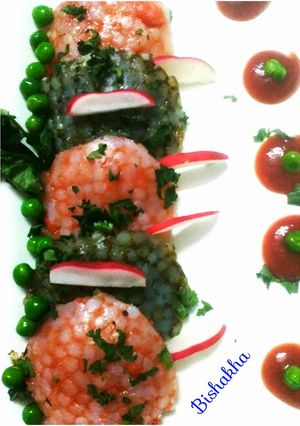 A picture of Veggie Sabudana Idli.