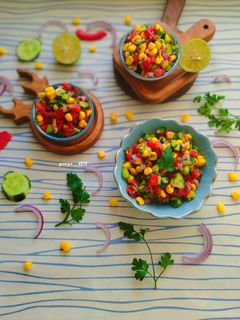 عکسی از دستور سالاد ذرت تابستانی 🍅🥒🌽🍋