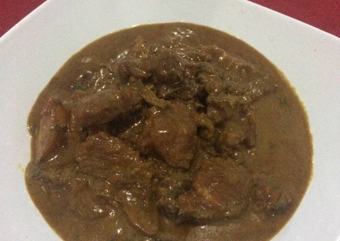 Rendang daging dan kentang