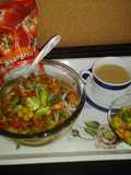 Kathiyawari cholay with tea